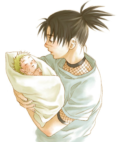 Iruka holding Baby Naruto